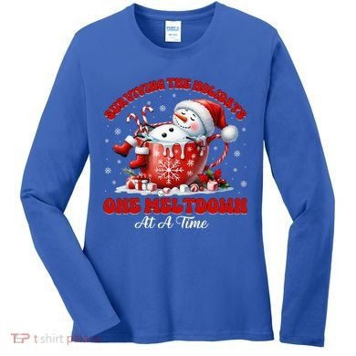 Surviving The Holidays One Meltdown Women's Long Sleeve Shirt