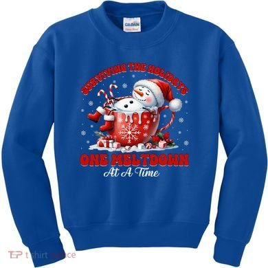 Surviving The Holidays One Meltdown Kids Sweatshirt