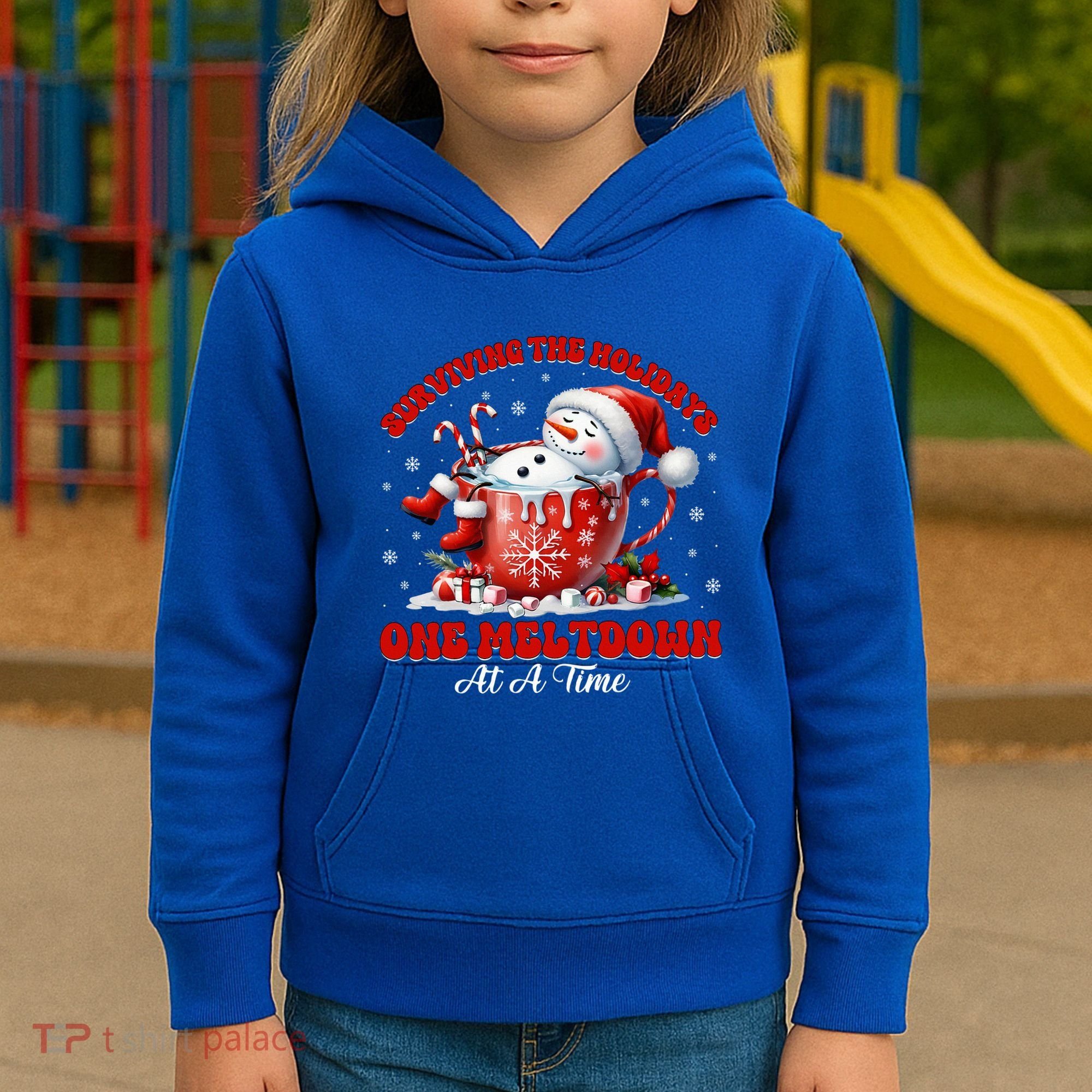 Surviving The Holidays One Meltdown Kids Hoodie