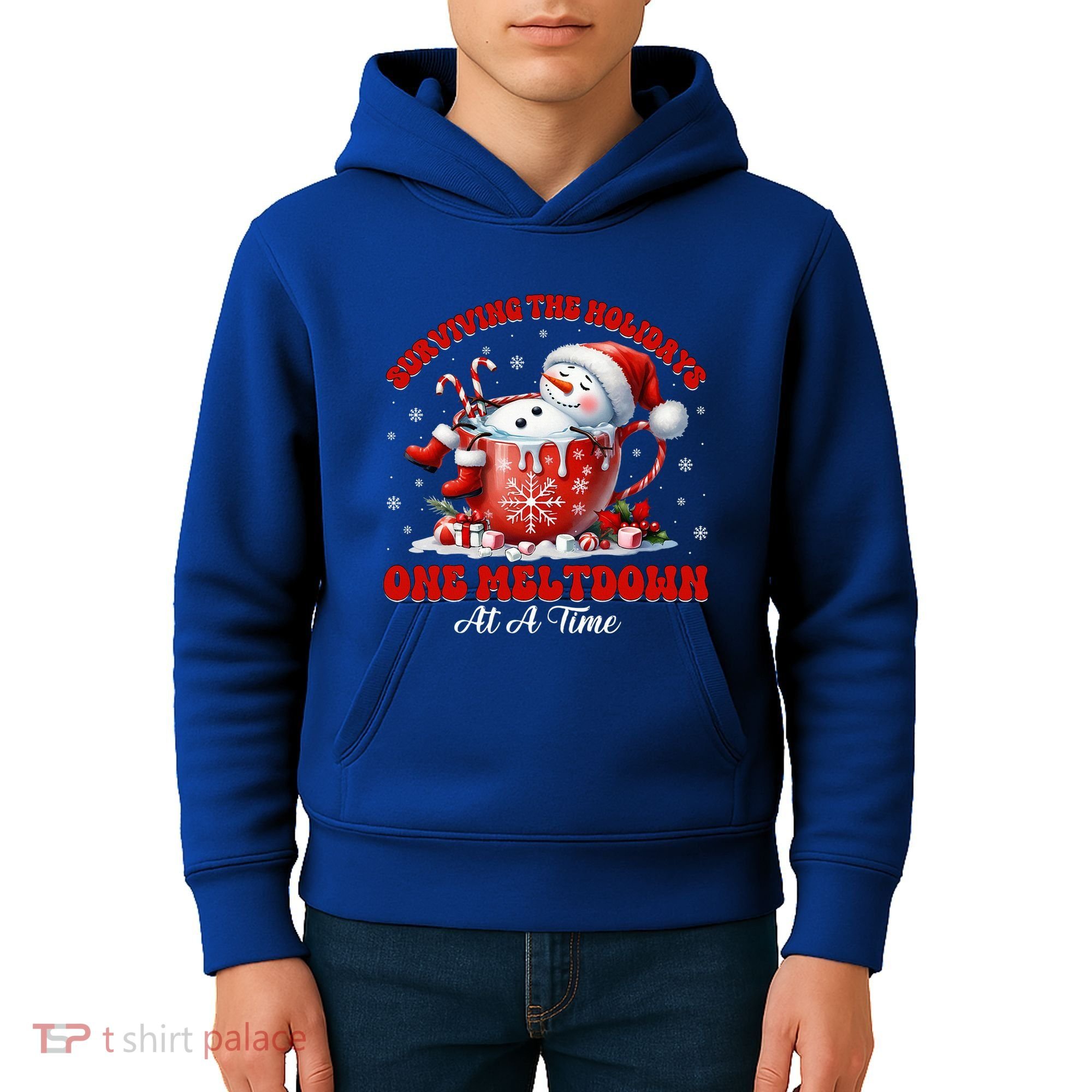 Surviving The Holidays One Meltdown Kids Hoodie