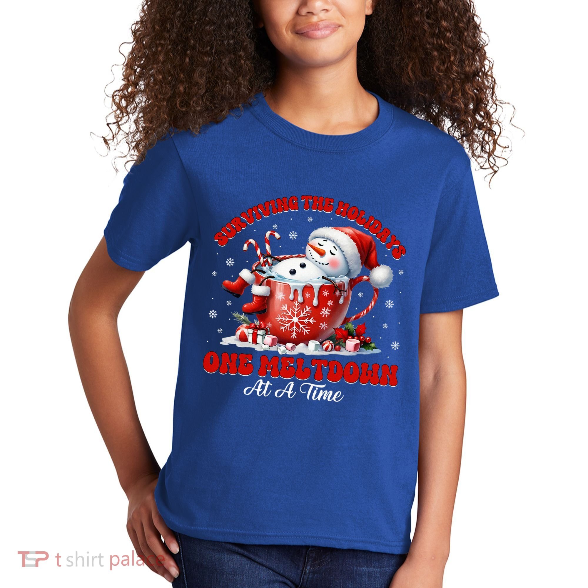 Surviving The Holidays One Meltdown Kids T-Shirt