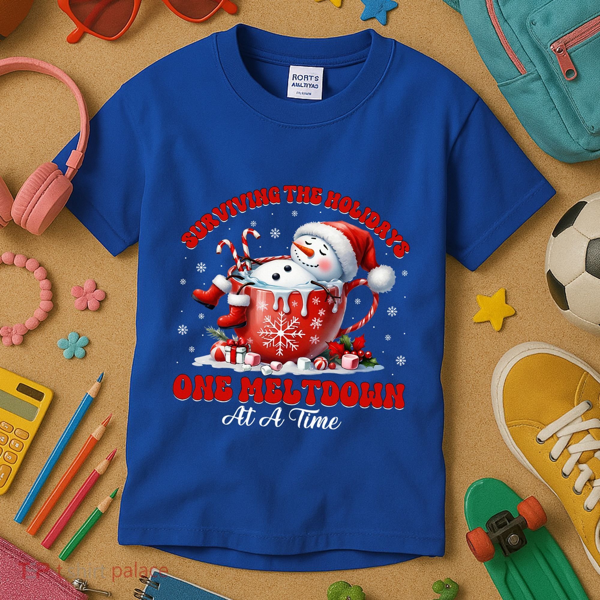 Surviving The Holidays One Meltdown Kids T-Shirt