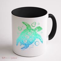 Sea Turtle Hawaiian Honu Long Coffee Mug thumb 1