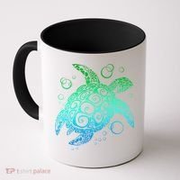 Sea Turtle Hawaiian Honu Long Coffee Mug thumb 0