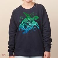 Sea Turtle Hawaiian Honu Long Women's Sweatshirt thumb 0