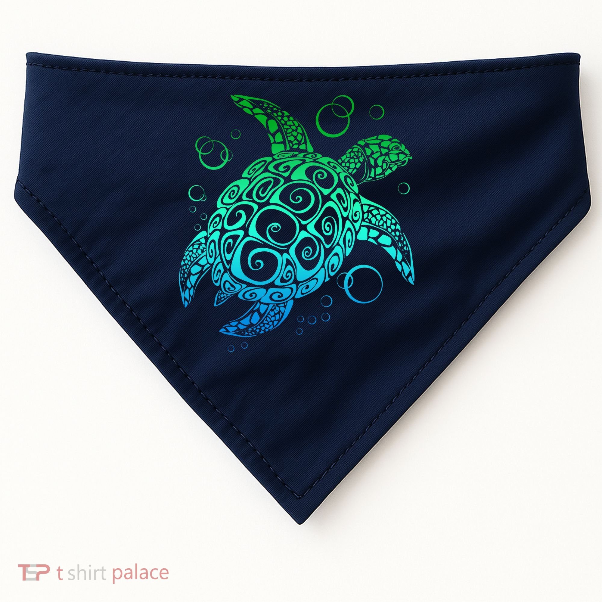 Sea Turtle Hawaiian Honu Long USA-Made Doggie Bandana
