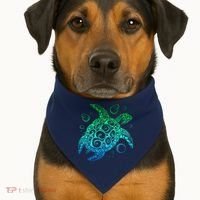 Sea Turtle Hawaiian Honu Long USA-Made Doggie Bandana thumb 1