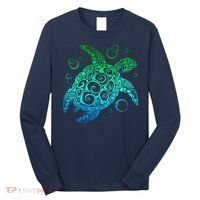 Sea Turtle Hawaiian Honu Long Long Sleeve Shirt thumb 0