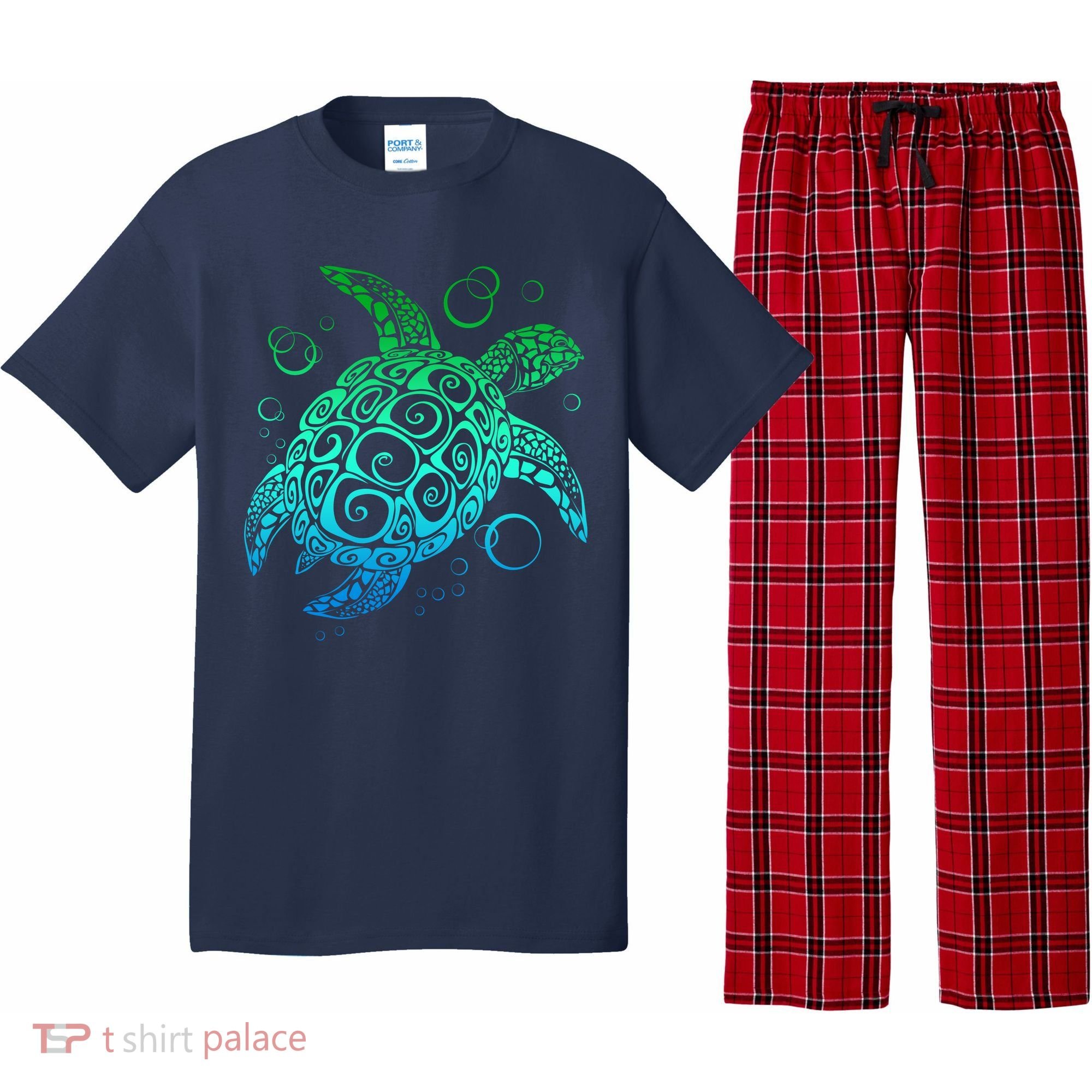Sea Turtle Hawaiian Honu Long Pajama Set