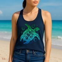 Sea Turtle Hawaiian Honu Long Women's Tank Top thumb 2
