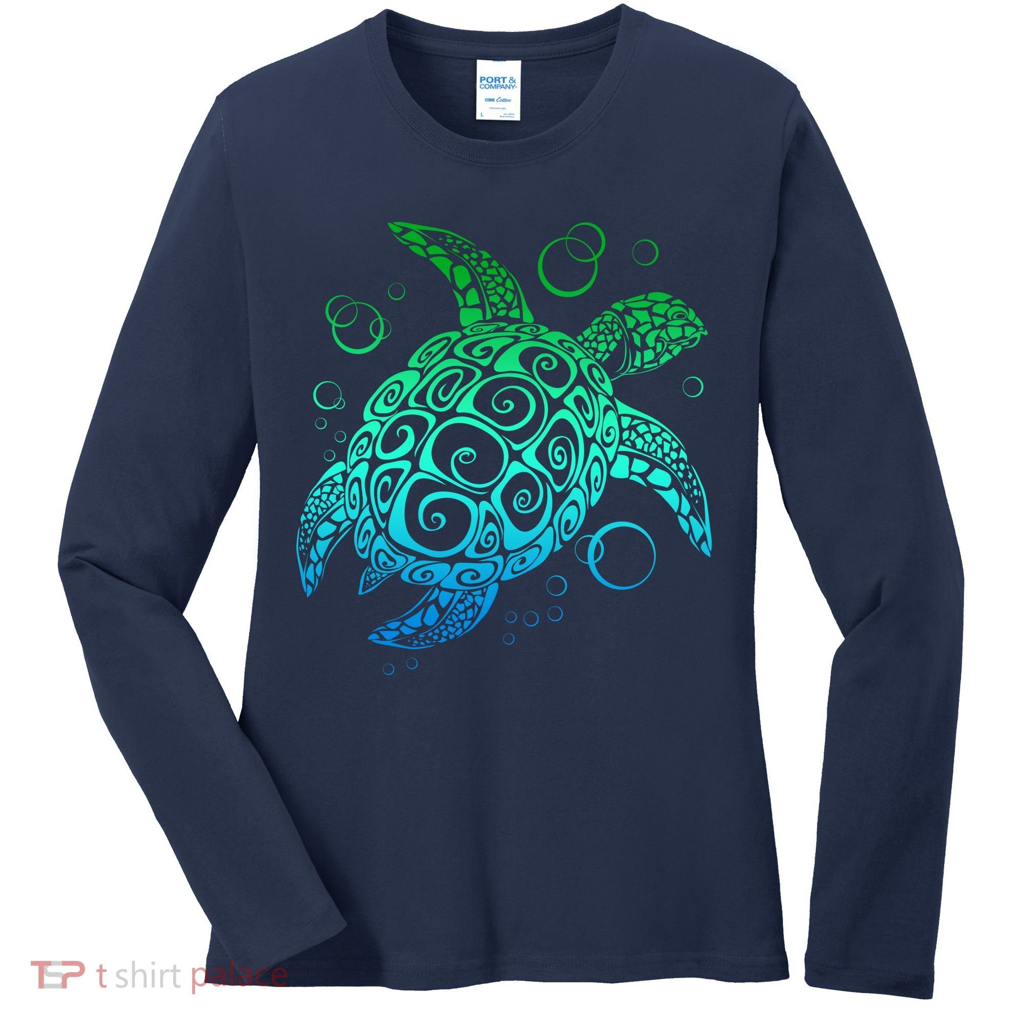 Sea Turtle Hawaiian Honu Long Women's Long Sleeve Shirt