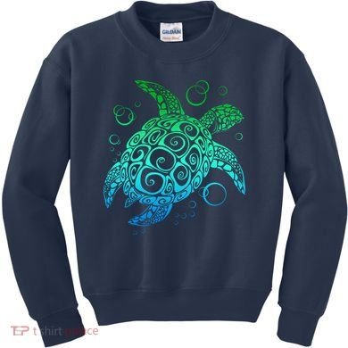 Sea Turtle Hawaiian Honu Long Kids Sweatshirt