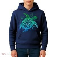 Sea Turtle Hawaiian Honu Long Kids Hoodie thumb 4