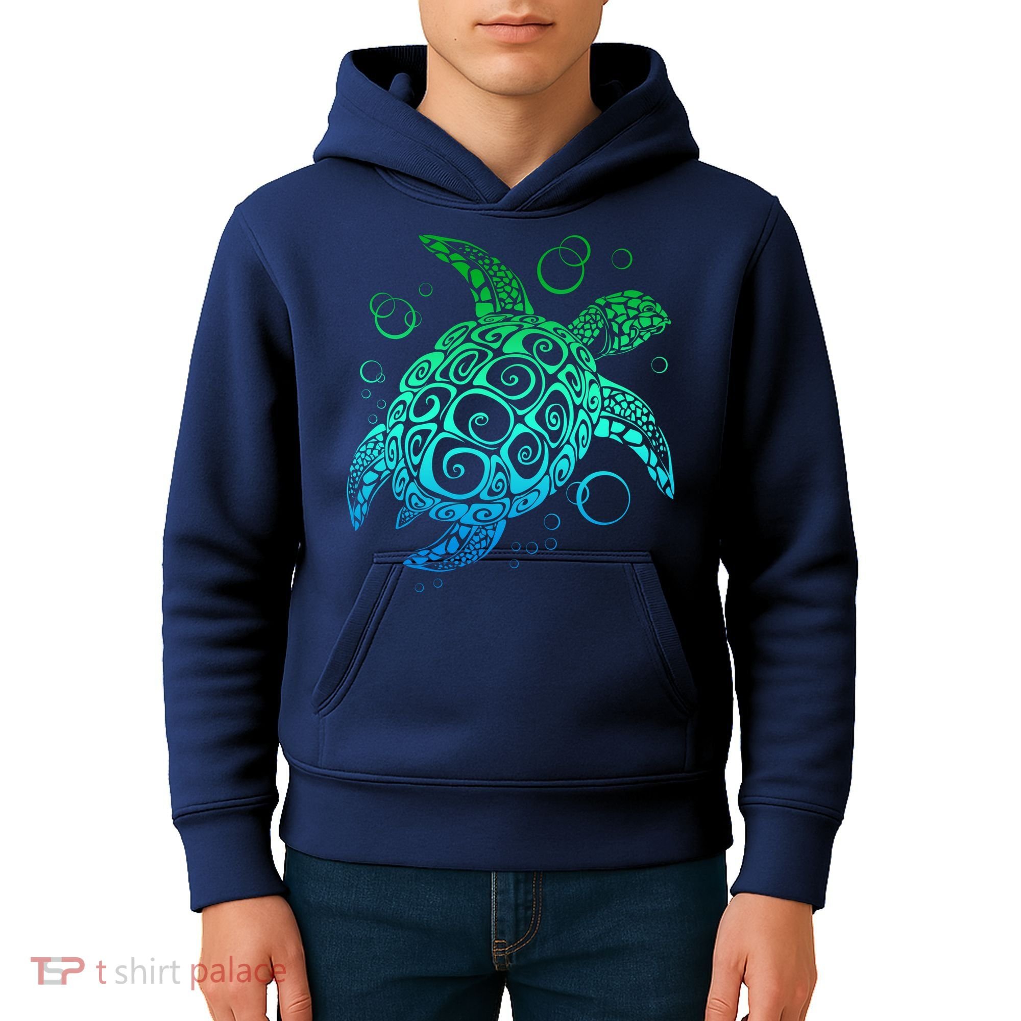 Sea Turtle Hawaiian Honu Long Kids Hoodie