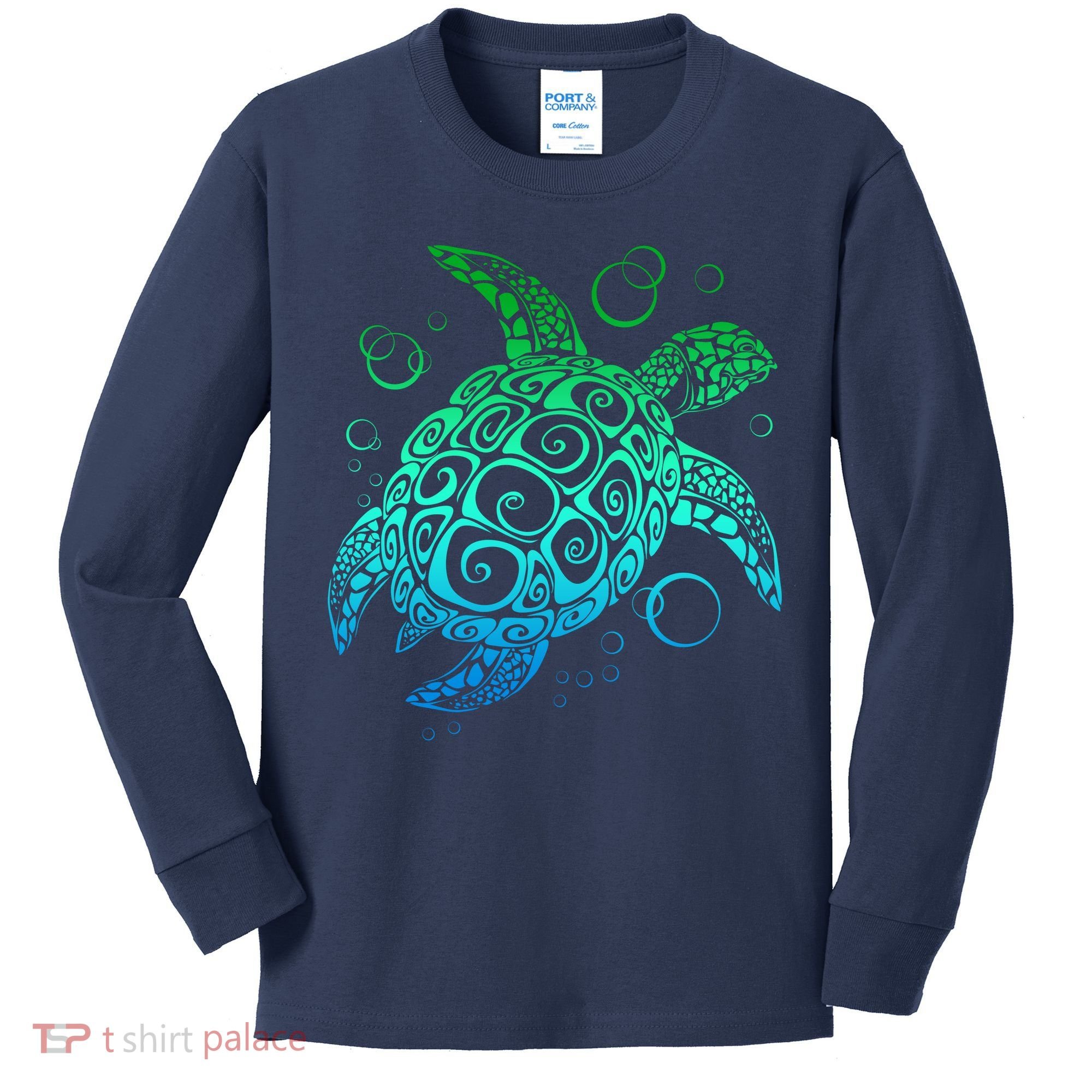 Sea Turtle Hawaiian Honu Long Kids Long Sleeve Shirt