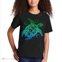 Sea Turtle Hawaiian Honu Long Kids T-Shirt thumb 2