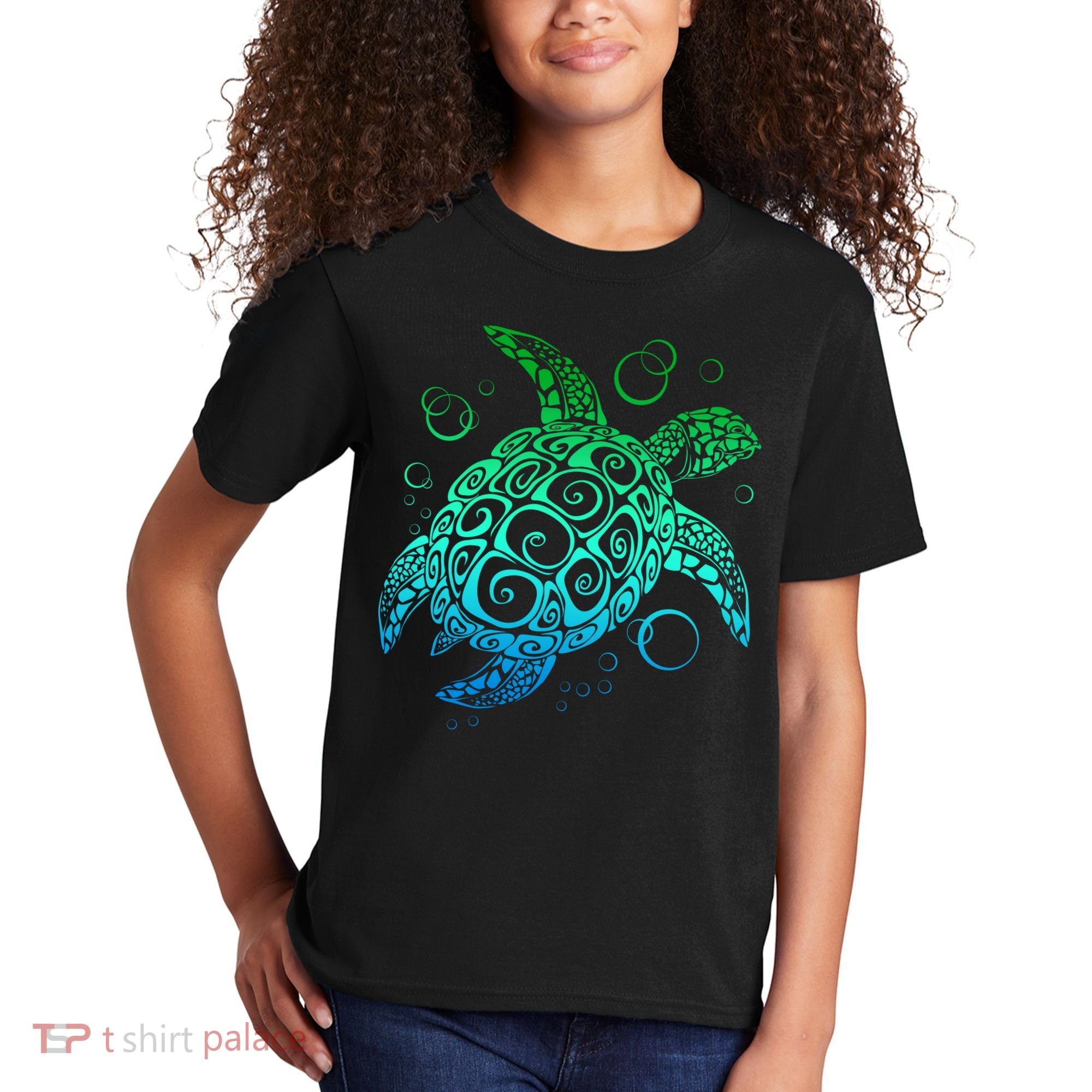 Sea Turtle Hawaiian Honu Long Kids T-Shirt