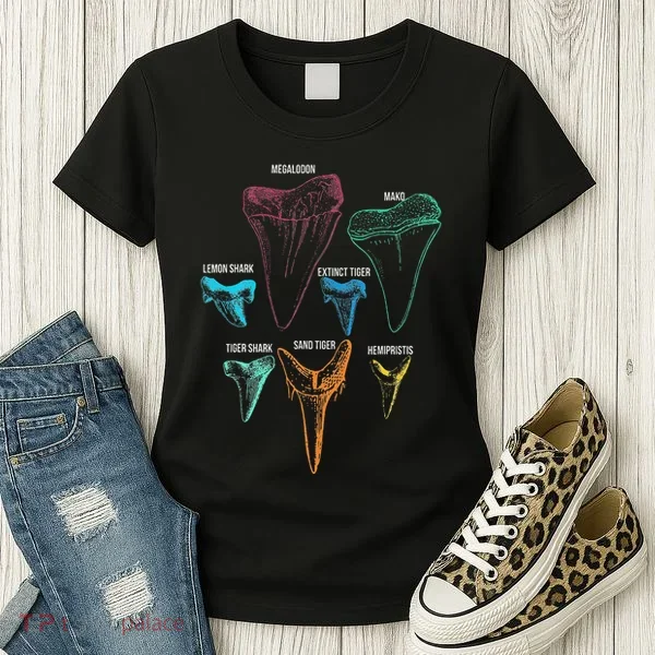 Shark Tooth Hunting Identity Key Women's T-Shirt