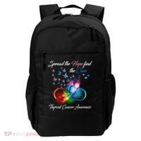 Spread The Hope Find The Cure Thyroid Cancer Awareness Funny Gift Backpack thumb 0