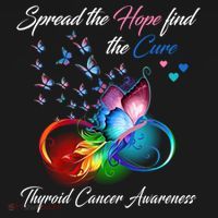 Spread The Hope Find The Cure Thyroid Cancer Awareness Funny Gift Women's Hoodie thumb 2