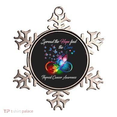 Spread The Hope Find The Cure Thyroid Cancer Awareness Funny Gift Ornament