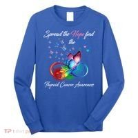 Spread The Hope Find The Cure Thyroid Cancer Awareness Funny Gift Long Sleeve Shirt thumb 0