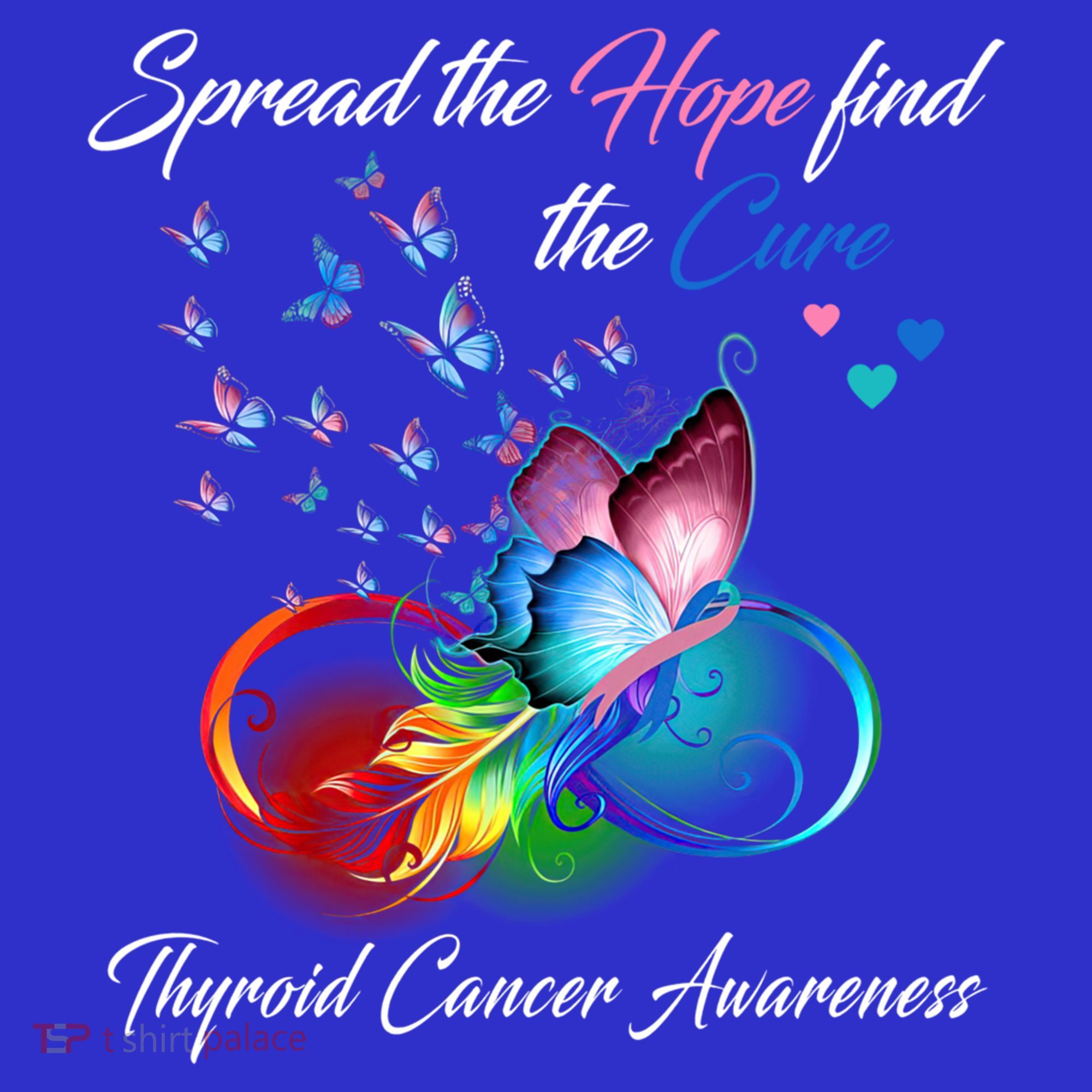 Spread The Hope Find The Cure Thyroid Cancer Awareness Funny Gift Women's Tank Top