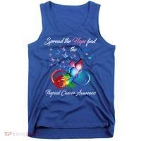 Spread The Hope Find The Cure Thyroid Cancer Awareness Funny Gift Tank Top thumb 0