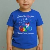Spread The Hope Find The Cure Thyroid Cancer Awareness Funny Gift Toddler T-Shirt thumb 2