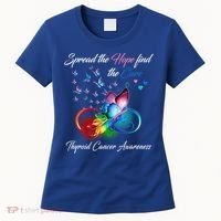 Spread The Hope Find The Cure Thyroid Cancer Awareness Funny Gift Women's T-Shirt thumb 0