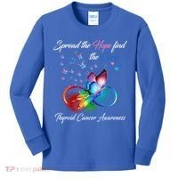 Spread The Hope Find The Cure Thyroid Cancer Awareness Funny Gift Kids Long Sleeve Shirt thumb 0