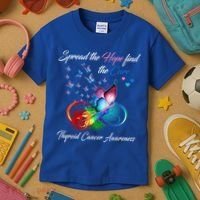 Spread The Hope Find The Cure Thyroid Cancer Awareness Funny Gift Kids T-Shirt thumb 3