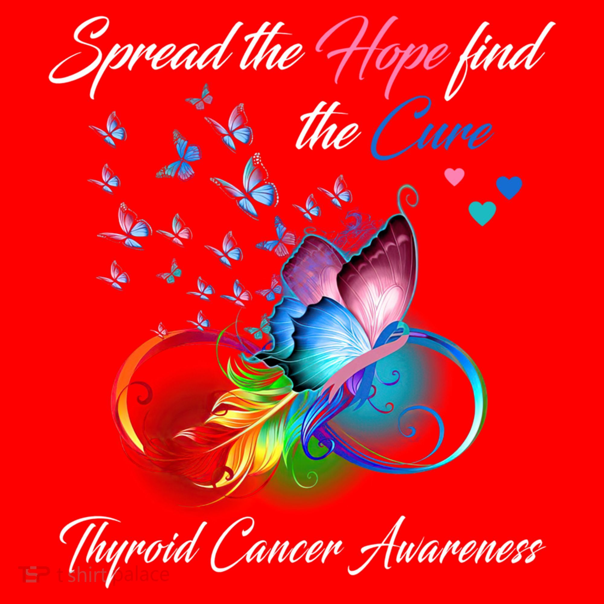 Spread The Hope Find The Cure Thyroid Cancer Awareness Funny Gift Santa Hat
