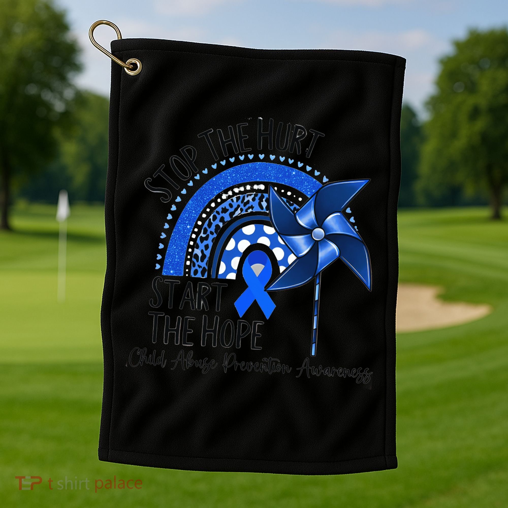 Stop The Hurt Start The Hope Golf Towel