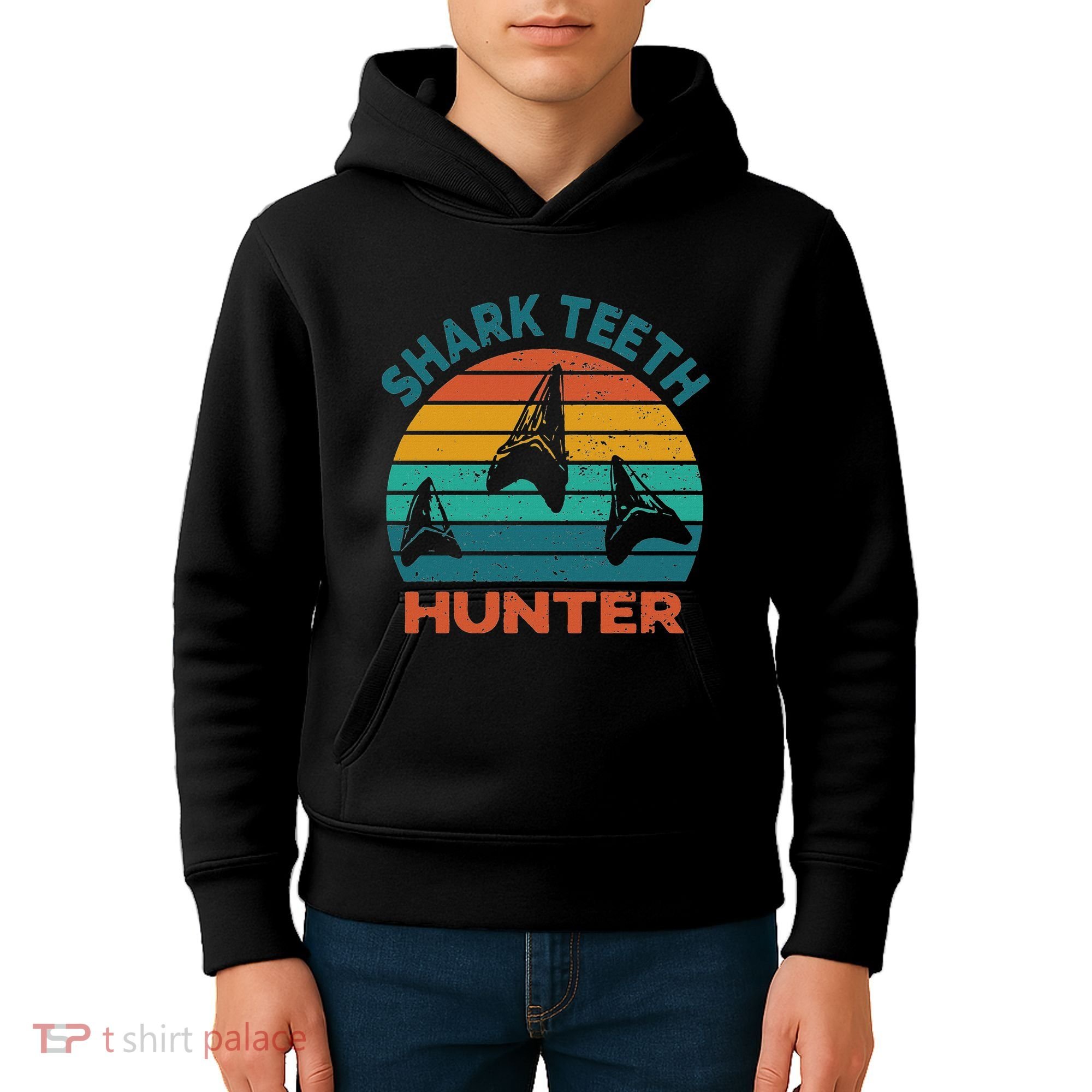 Shark Th Hunter Shark Th Collector Fossil Hunting Kids Hoodie