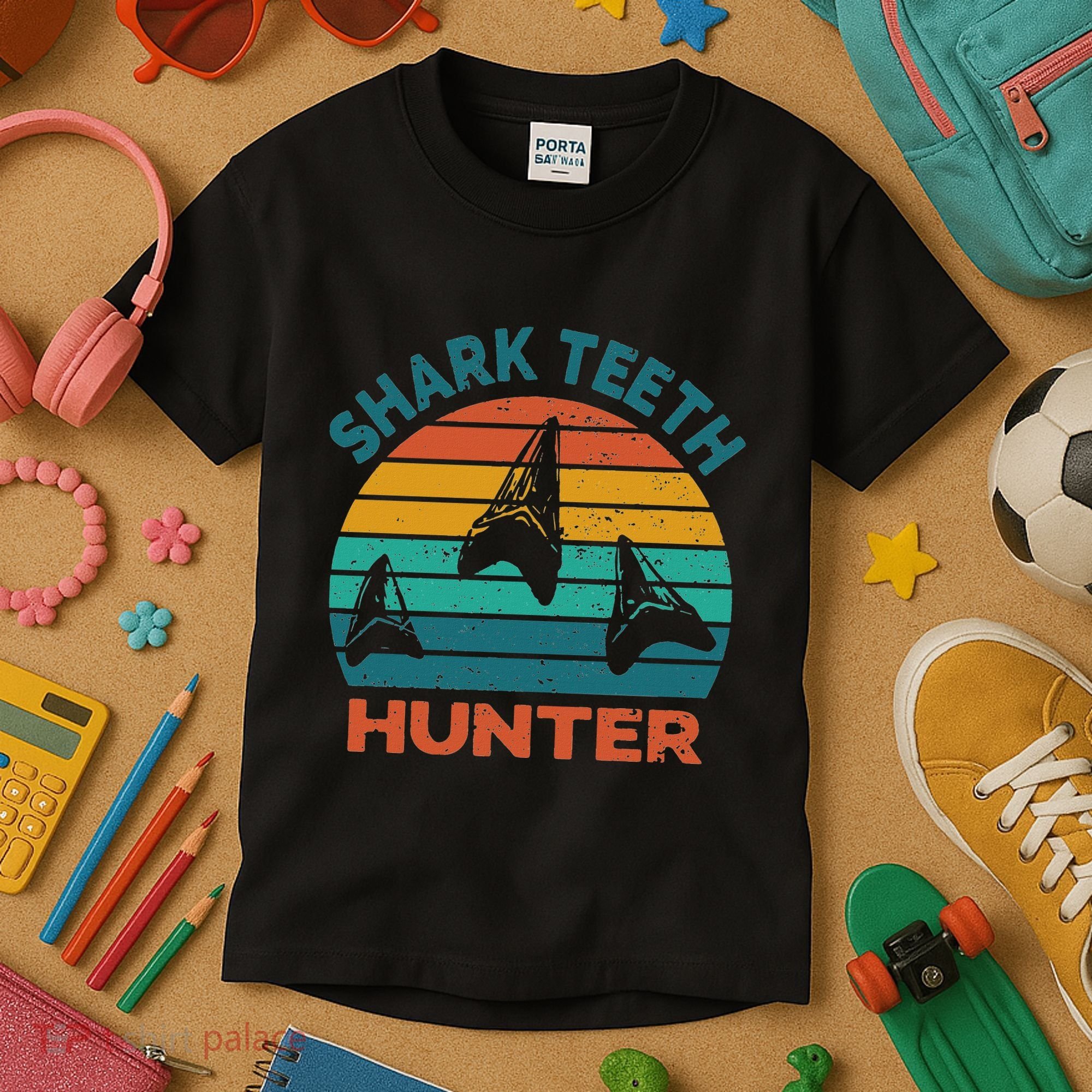 Shark Th Hunter Shark Th Collector Fossil Hunting Kids T-Shirt