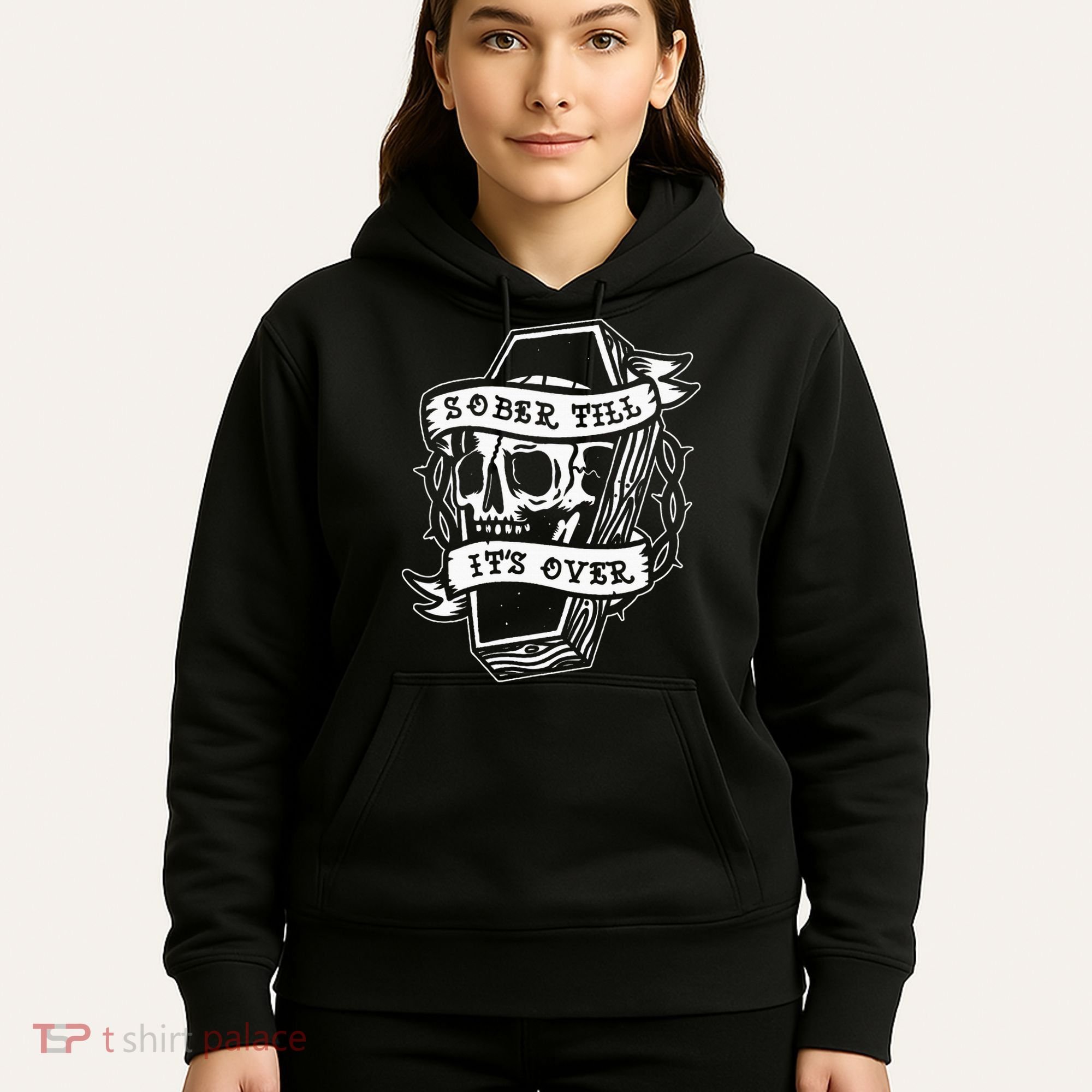Sober Till ItS Over Aa Na Gift Recovery 12 Steps Sobriety Hoodie