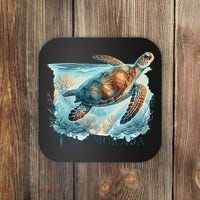 Sea Turtle Islamorada Florida Keys Coaster thumb 0