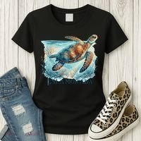 Sea Turtle Islamorada Florida Keys Women's T-Shirt thumb 3