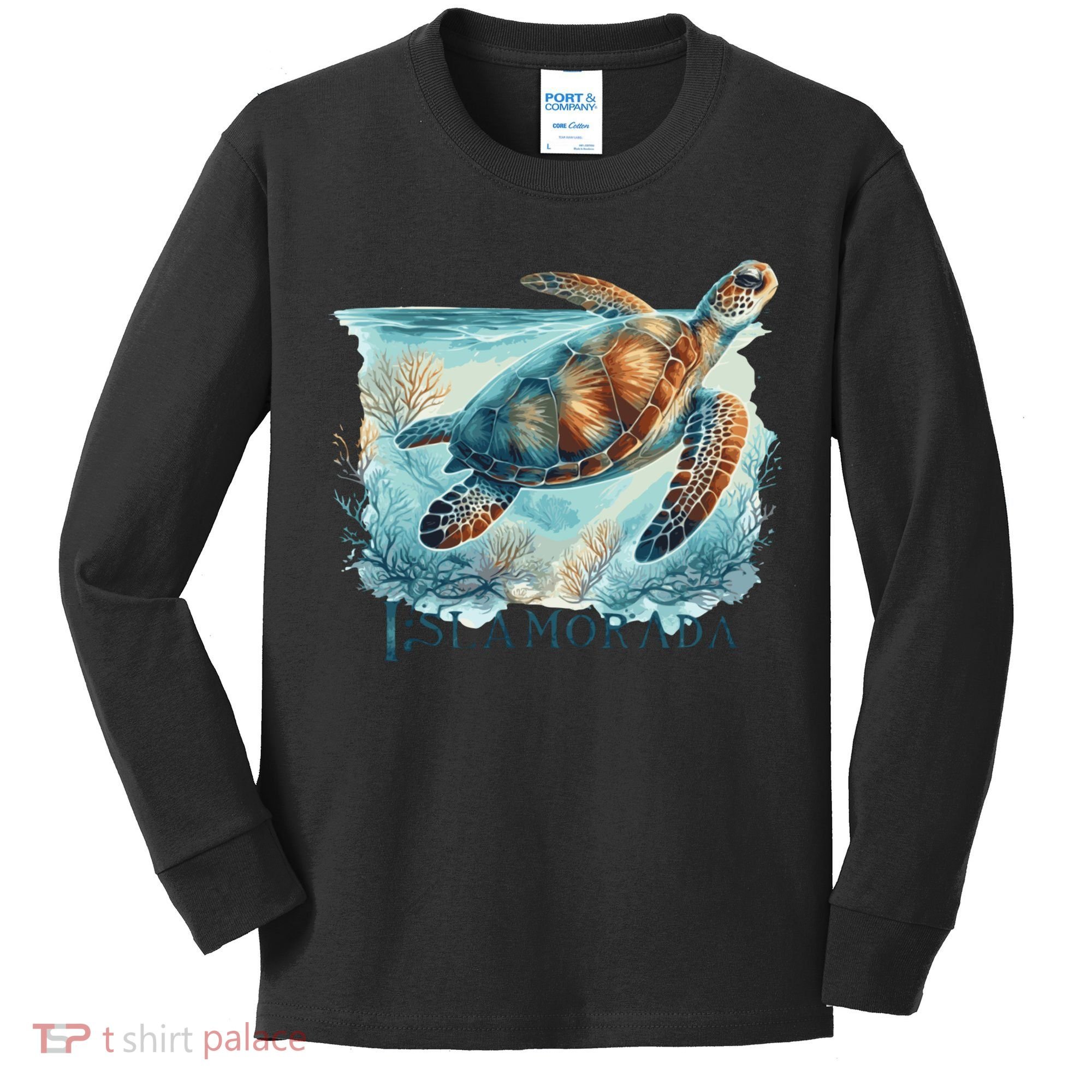 Sea Turtle Islamorada Florida Keys Kids Long Sleeve Shirt