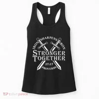Strongers Together Iron Sharpens Iron Proverbs Women's Tank Top thumb 0