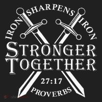 Strongers Together Iron Sharpens Iron Proverbs Golf Towel thumb 3