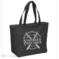 Strongers Together Iron Sharpens Iron Proverbs Tote Bag thumb 2
