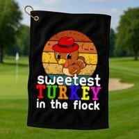 Sweetest Turkey In The Flock Golf Towel thumb 1
