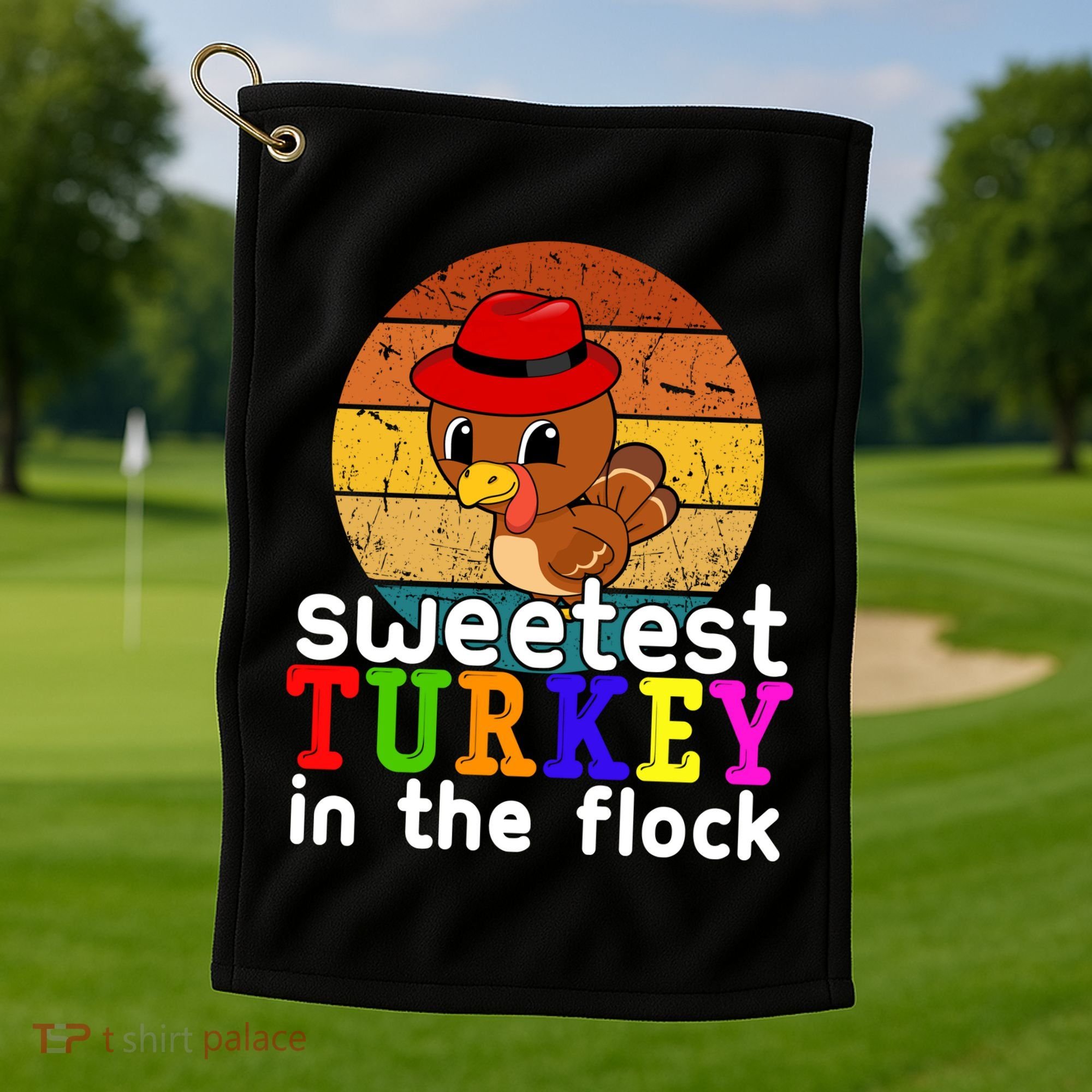 Sweetest Turkey In The Flock Golf Towel