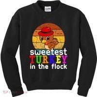 Sweetest Turkey In The Flock Kids Sweatshirt thumb 0