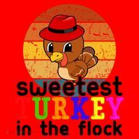 Sweetest Turkey In The Flock Santa Hat thumb 1