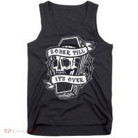 Sober Till It's Over AA NA Recovery Alcoholics Anonymous Tank Top thumb 0