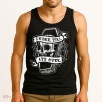 Sober Till It's Over AA NA Recovery Alcoholics Anonymous Tank Top thumb 3
