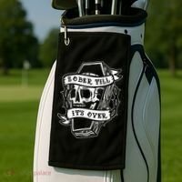 Sober Till It's Over AA NA Recovery Alcoholics Anonymous Golf Towel thumb 2